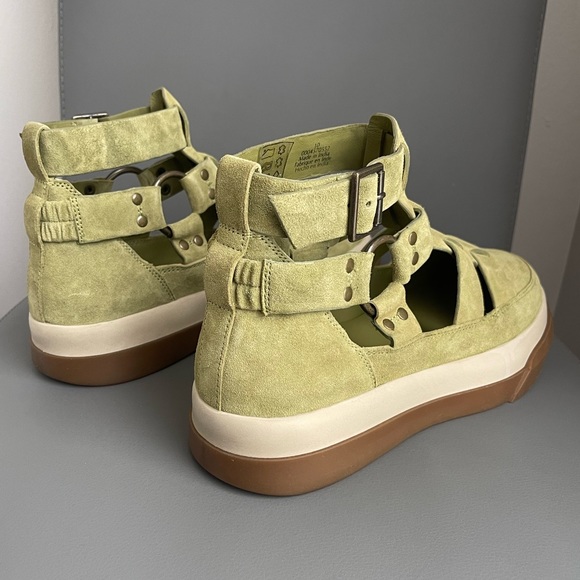 New Free People Bodhi Fisher Sneaker Olive Moss Size 10 - Picture 10 of 16